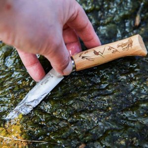 Opinel Inox No 08 Alpine Macera Yürüyüş Desenli Paslanmaz Çelik Çakı