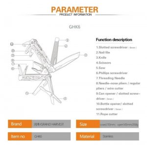 Grand Harvest GHK6 Christmas Multi Tool